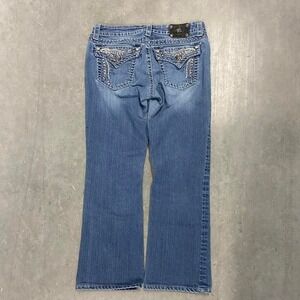 miss me jeans size 30 flare bootcut rhinestone grunge wings y2k lowrise flare